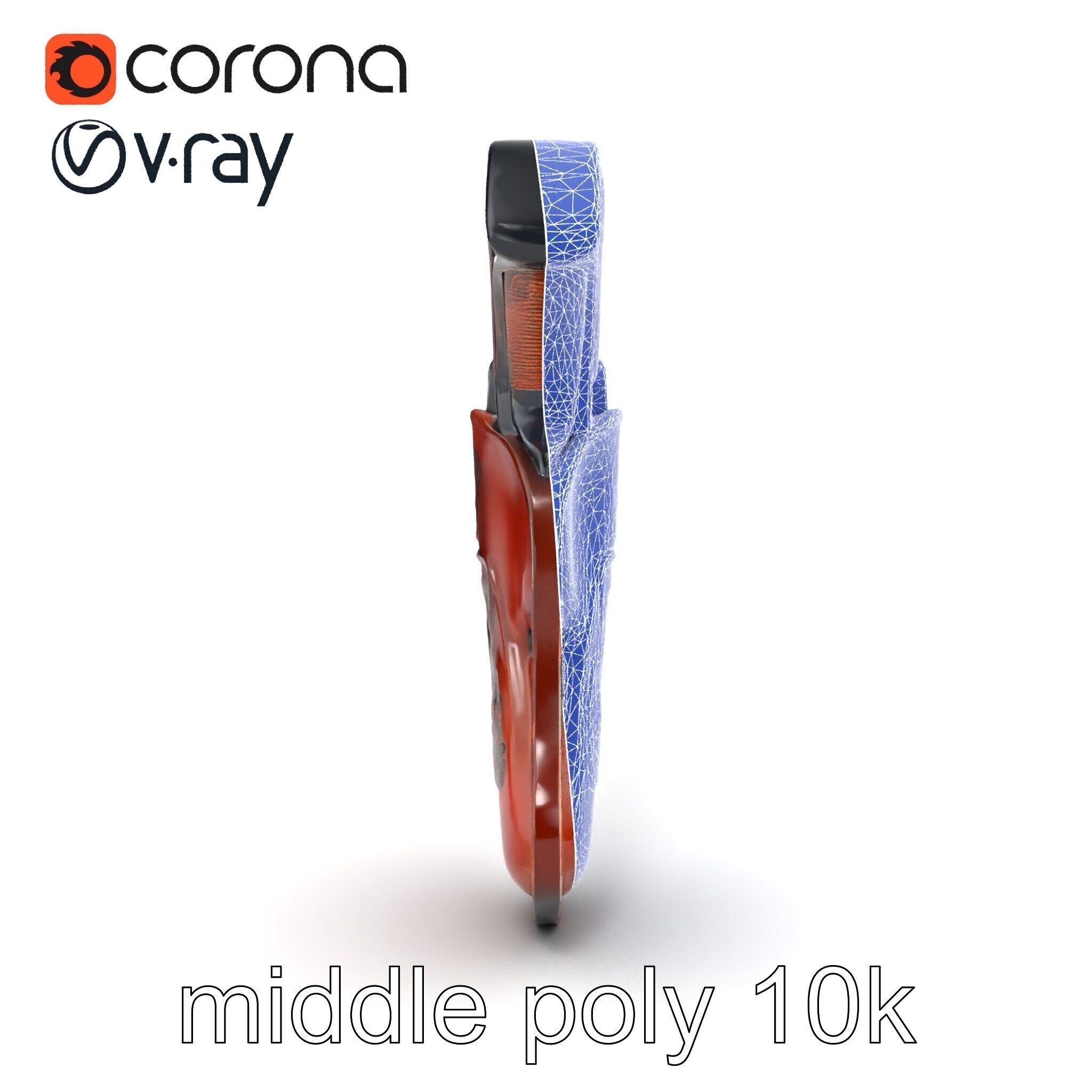 Cowboy Leather Holster Decorative Embossing model pack Low-poly 3D model_24