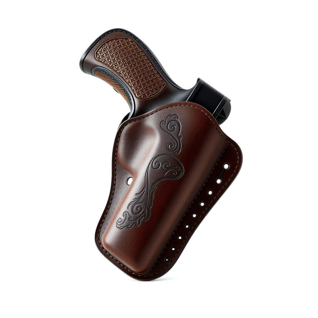 Cowboy Leather Holster Decorative Embossing model pack Low-poly 3D model_3