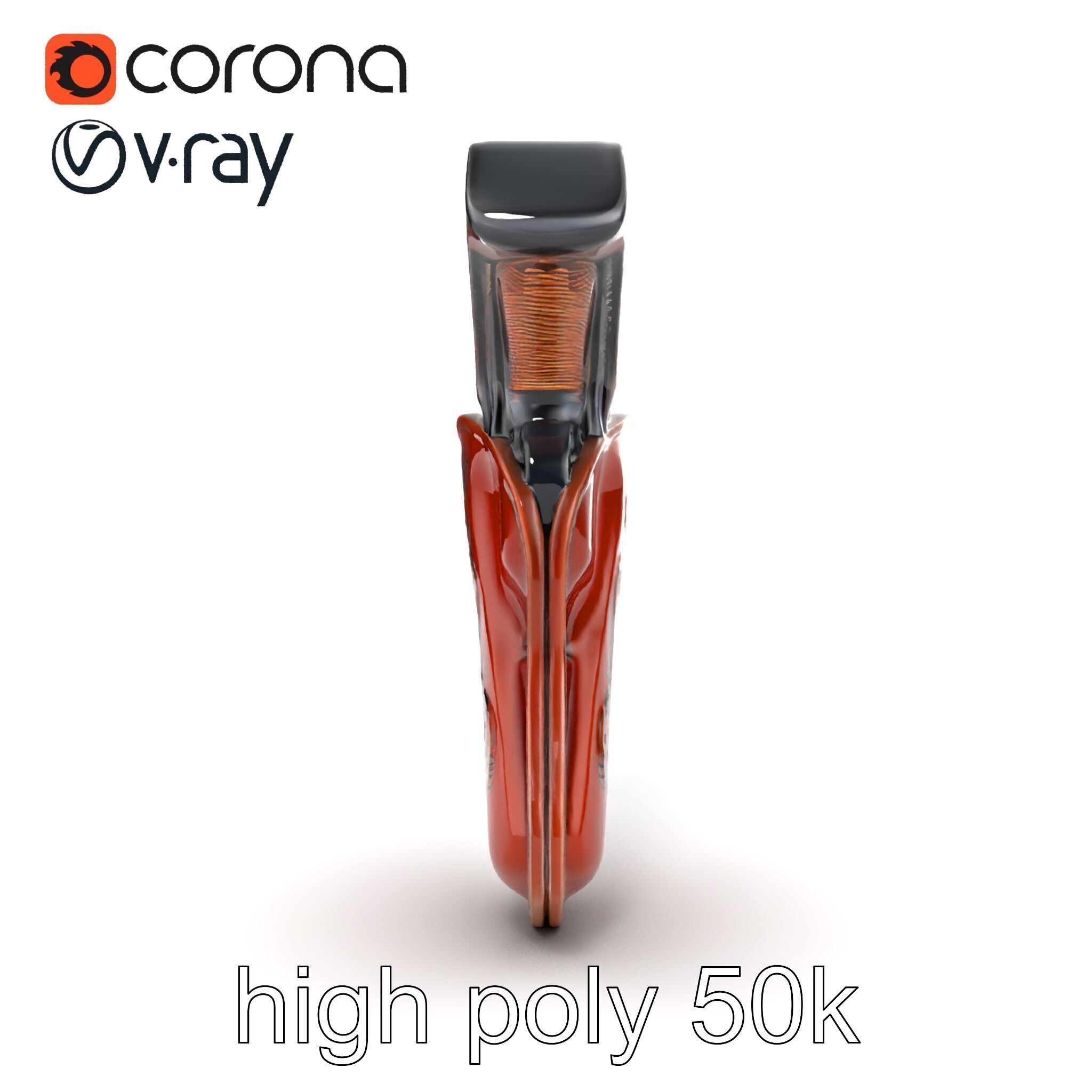 Cowboy Leather Holster Decorative Embossing model pack Low-poly 3D model_28