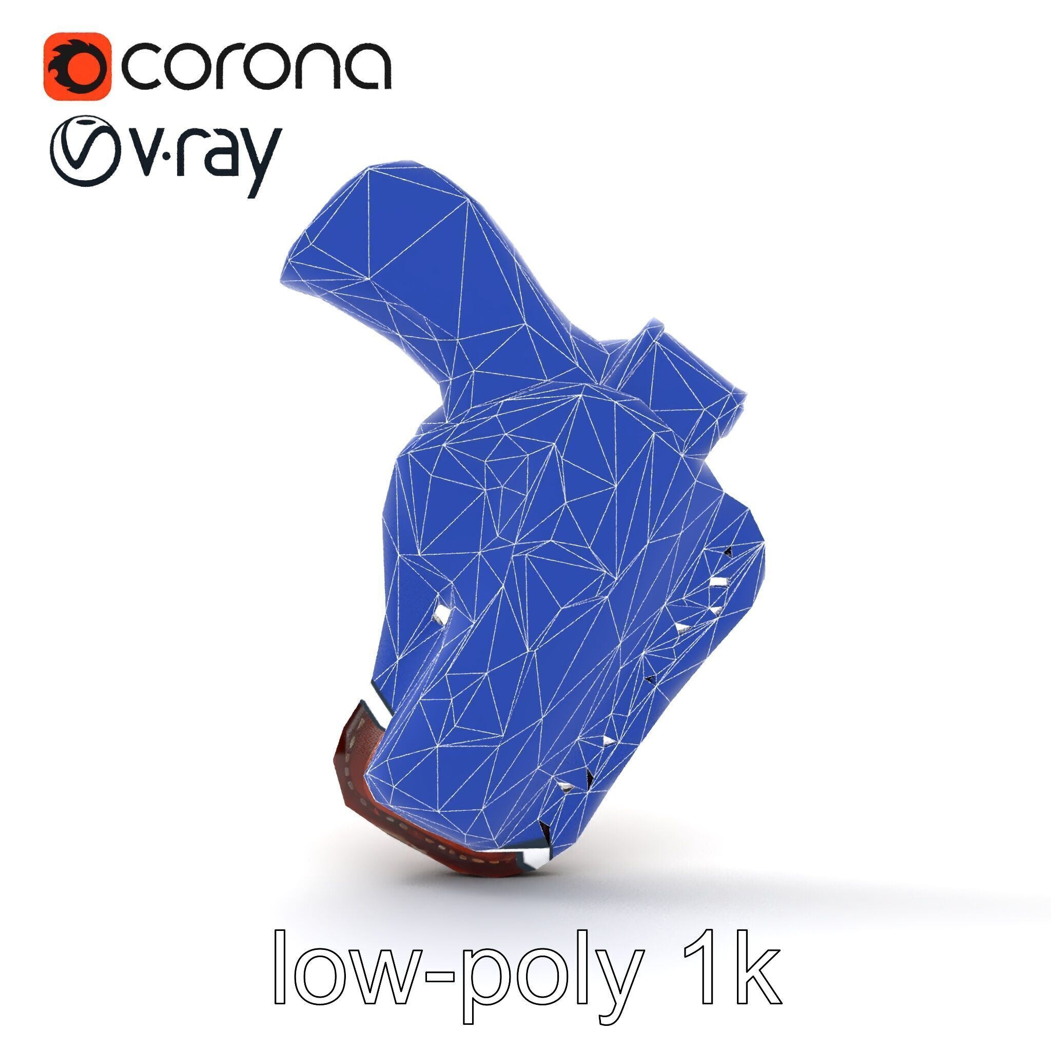 Cowboy Leather Holster Decorative Embossing model pack Low-poly 3D model_23