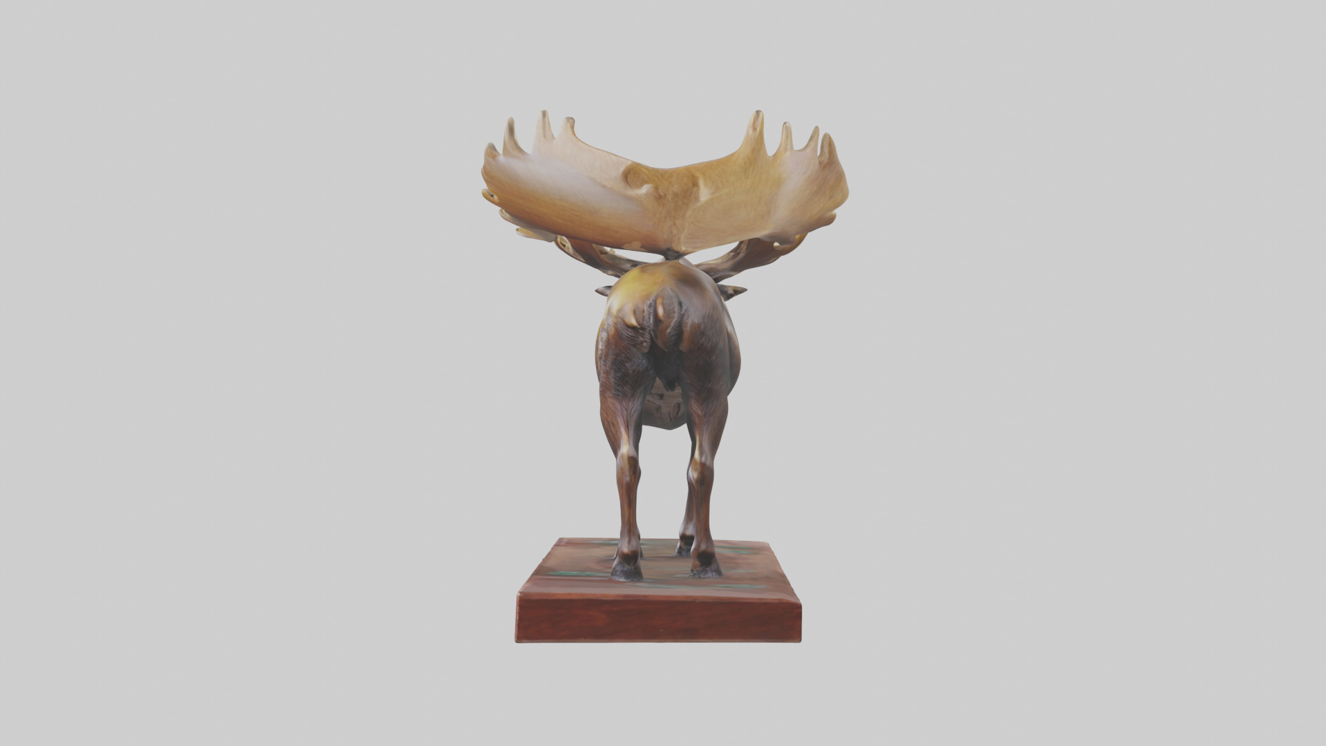Moose statue model Low-poly 3D model_12