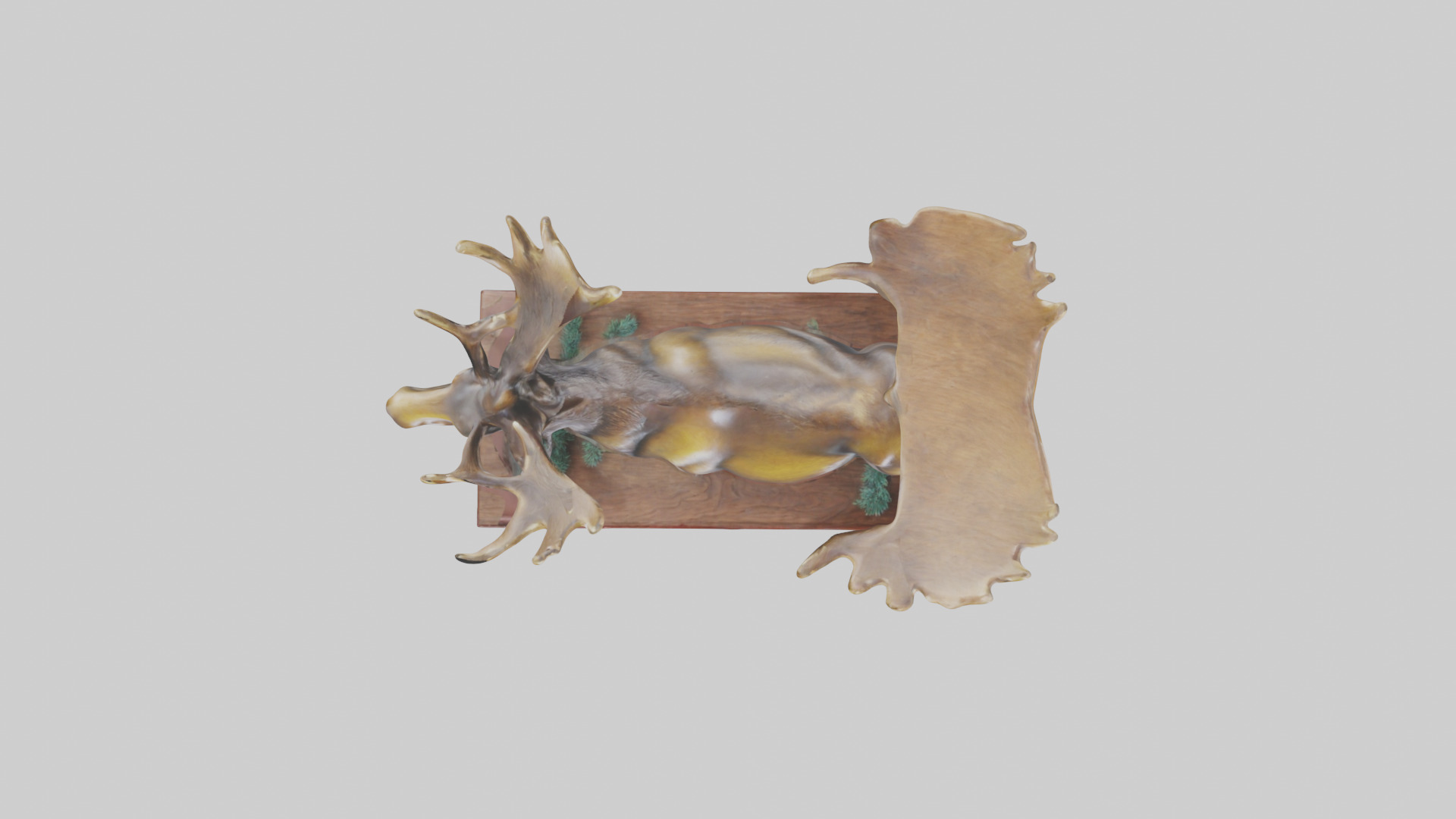 Moose statue model Low-poly 3D model_14