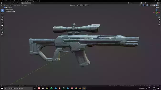Sci-Fi Assault Rifle 01 Low Poly Game Ready Asset