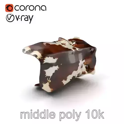 Cowhide Rug Natural Pattern Model Pack