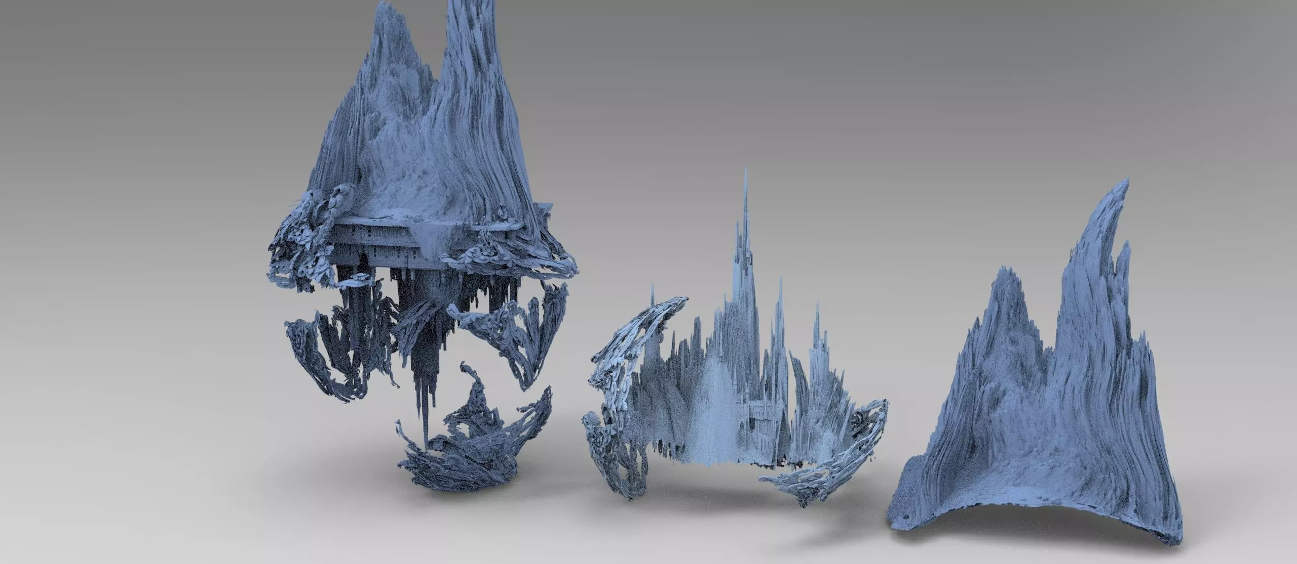 Fantasy underworld mountains 1 3D model