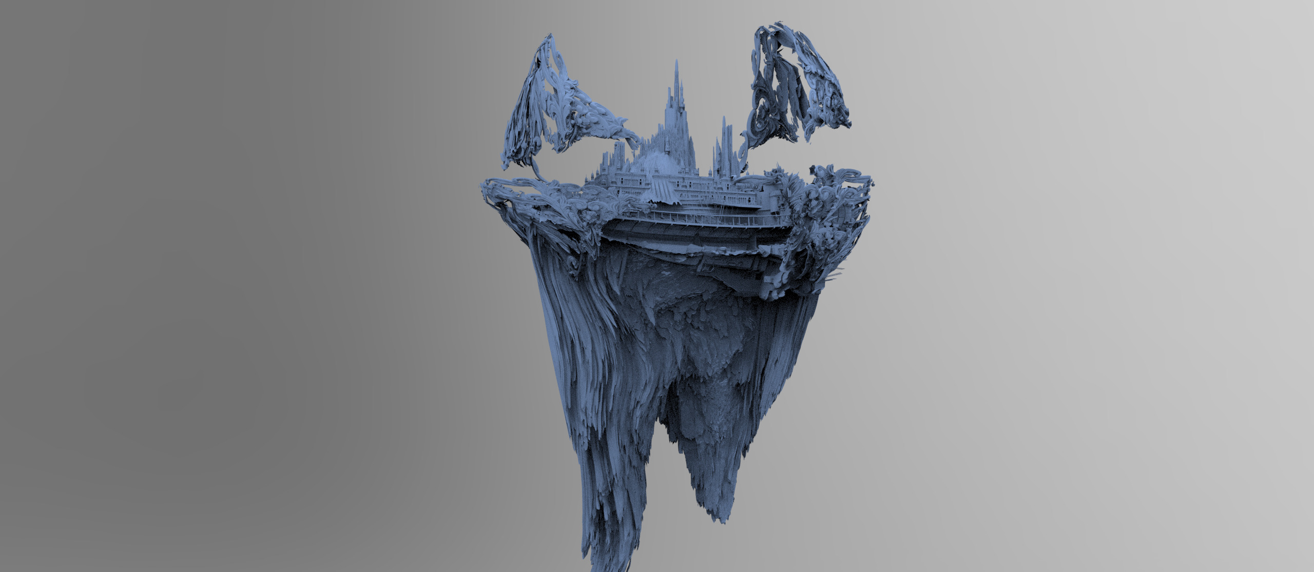 Fantasy underworld mountains collection 1 3D model_7