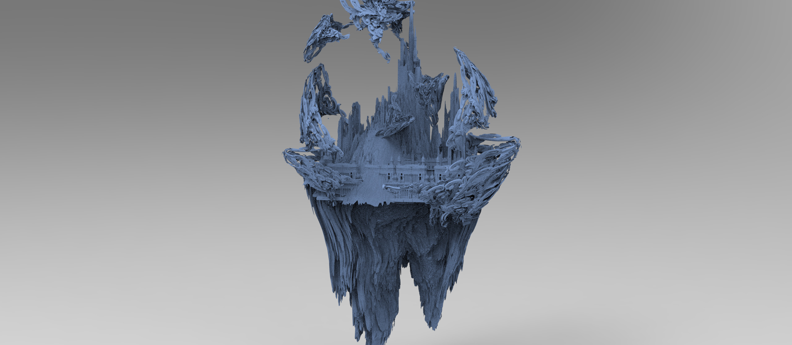 Fantasy underworld mountains collection 1 3D model_9
