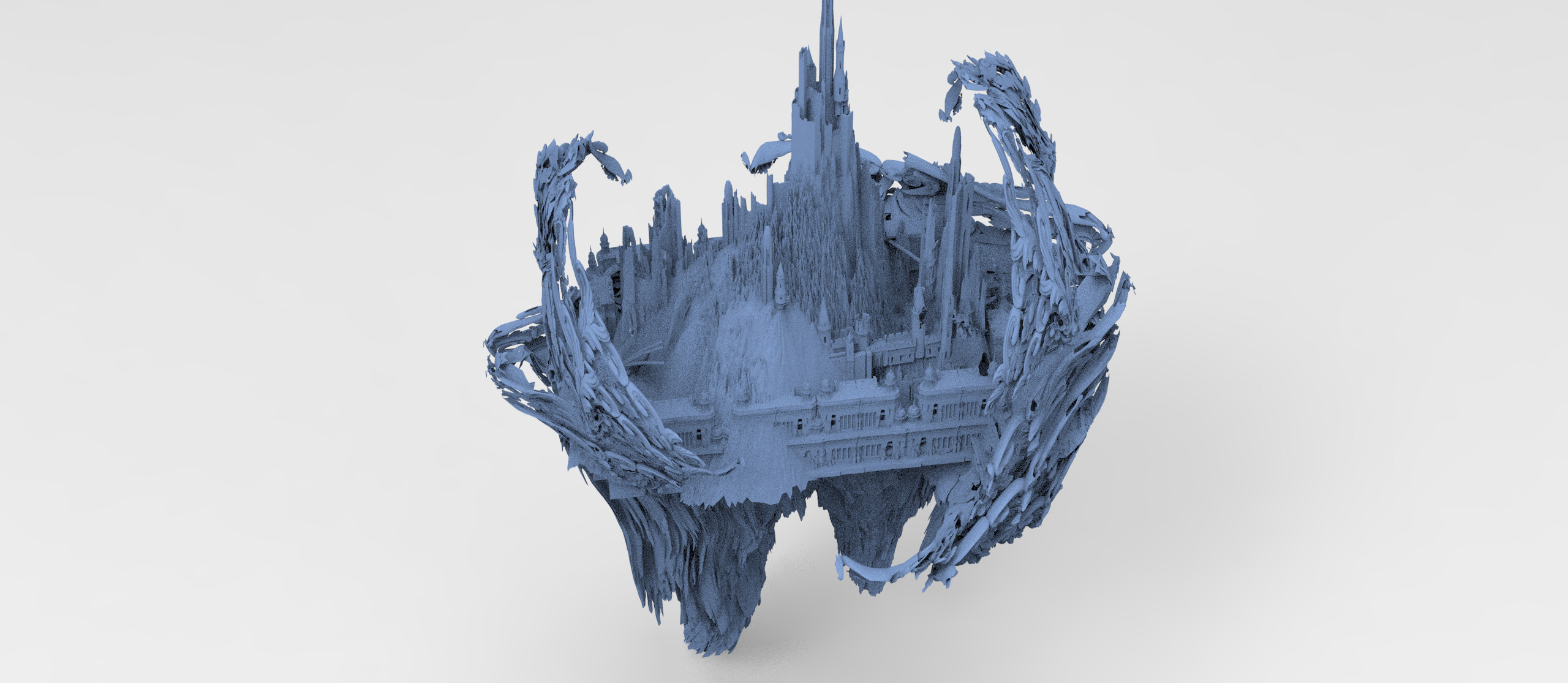 Fantasy underworld mountains collection 1 3D model_2