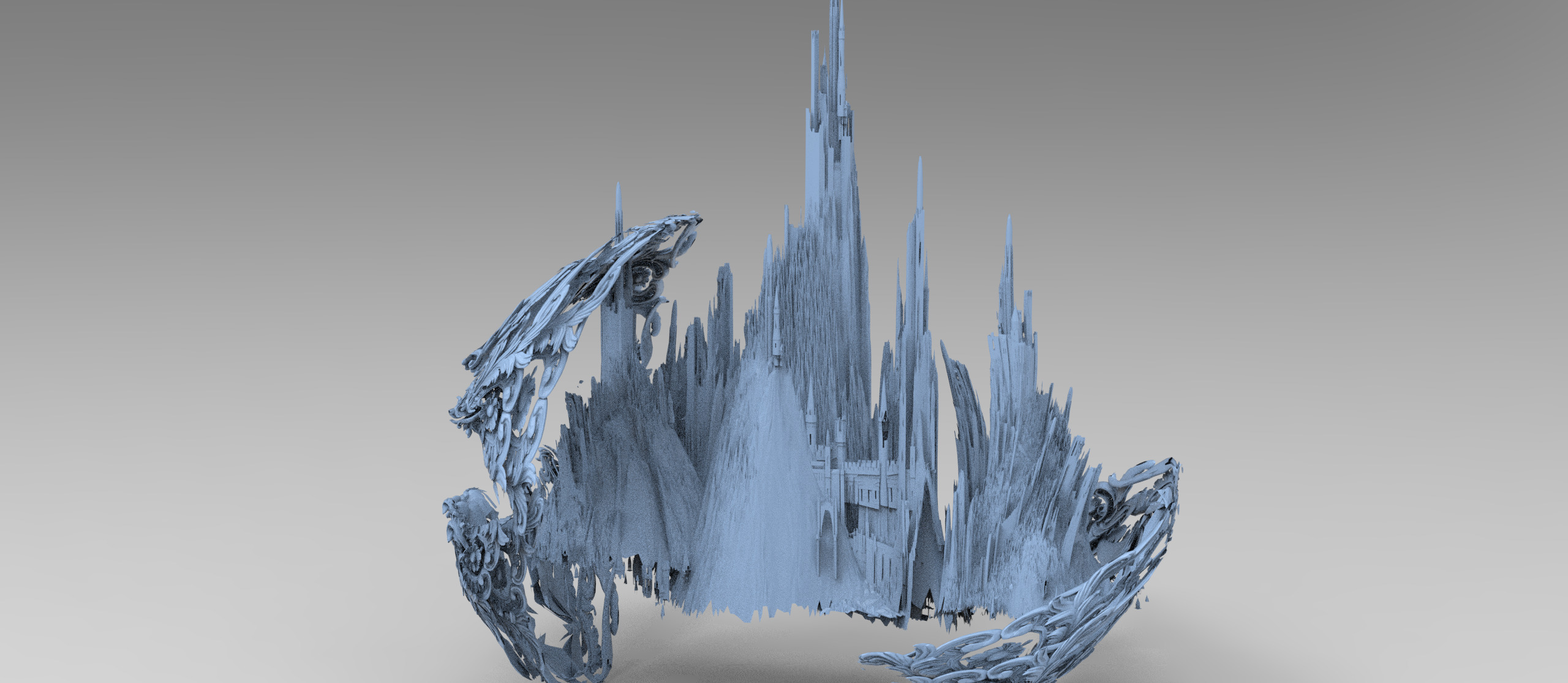 Fantasy underworld mountains collection 1 3D model_3