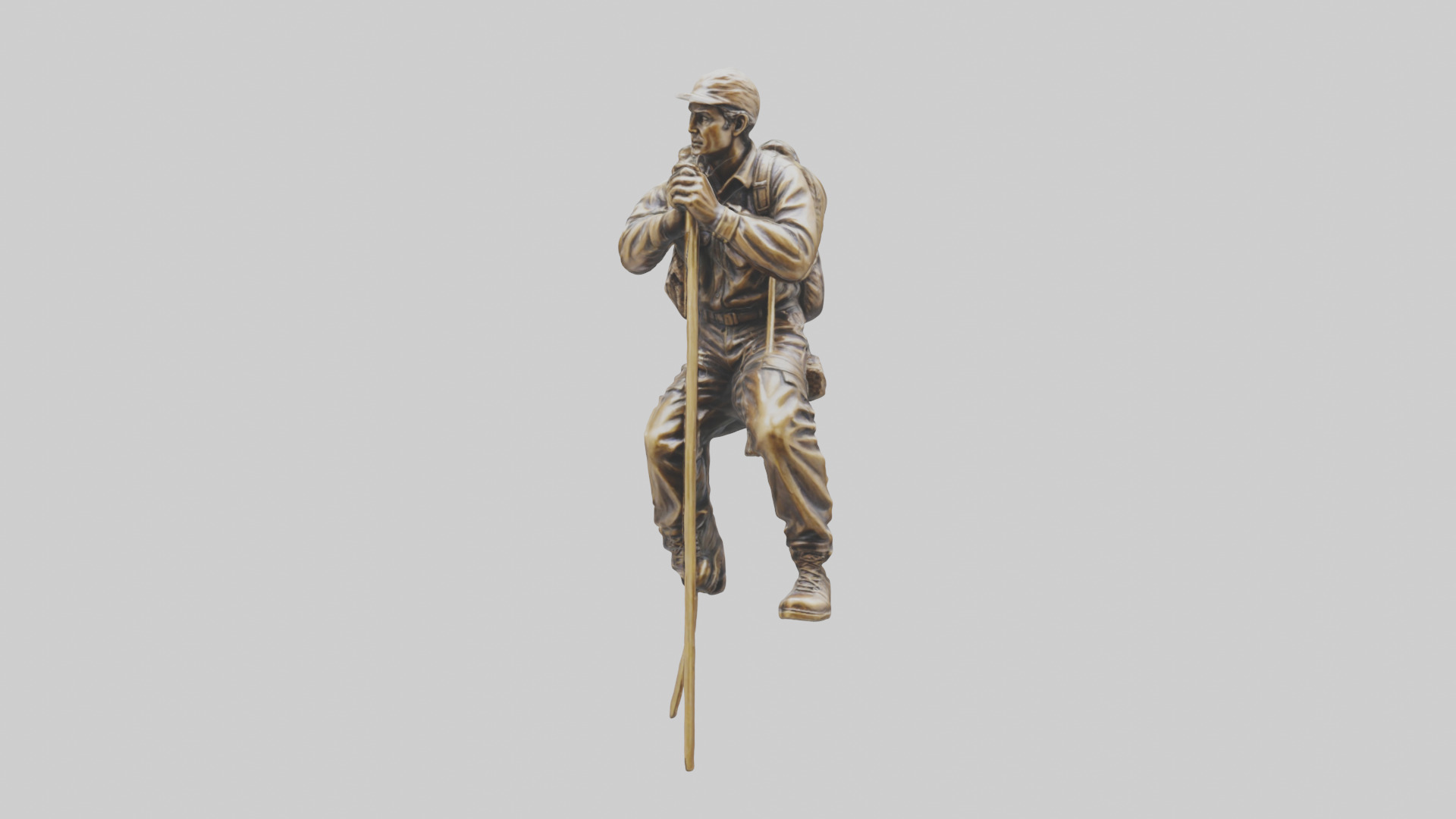 Mountain Climber Statue model Low-poly 3D model_9