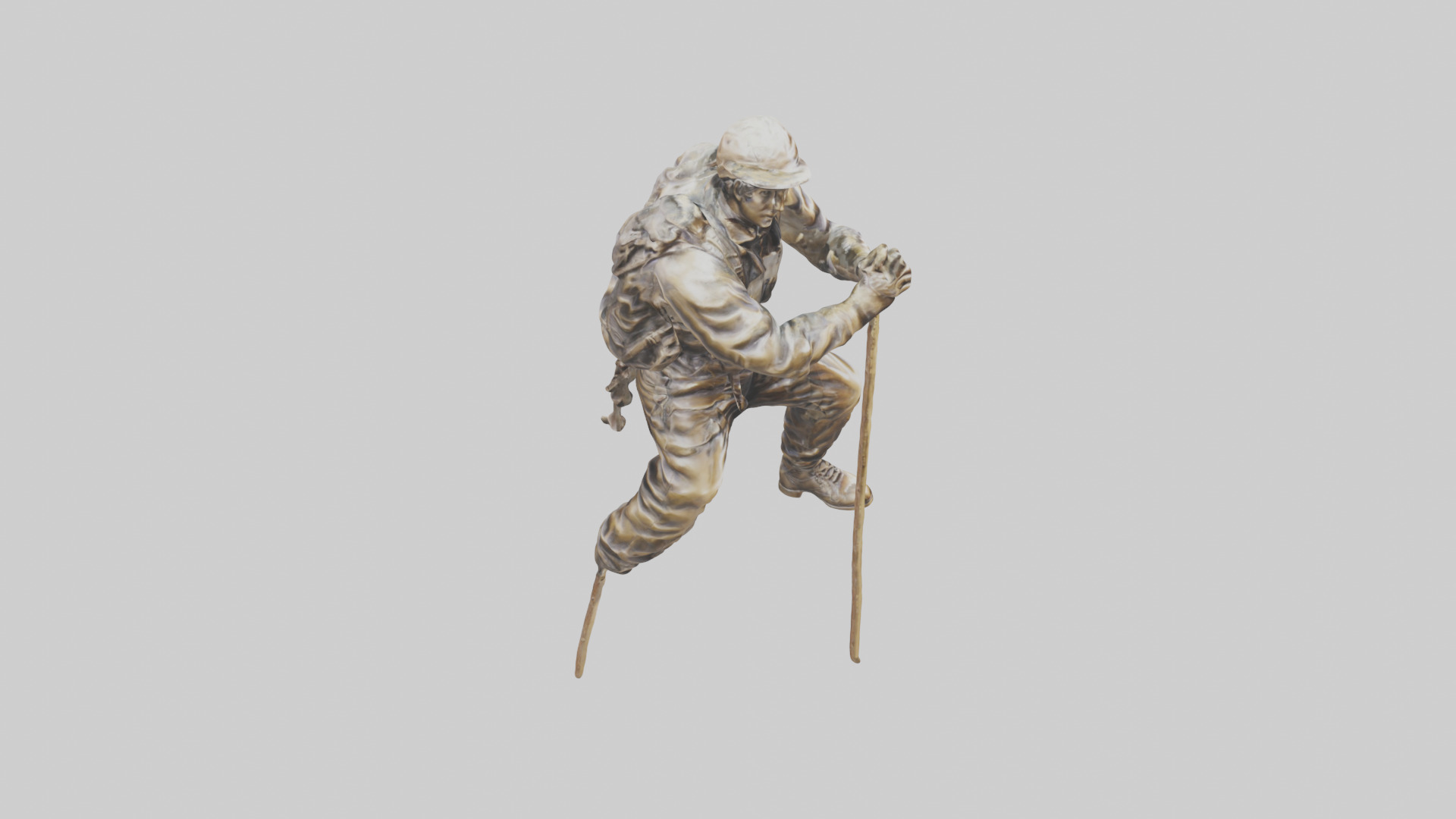 Mountain Climber Statue model Low-poly 3D model_18