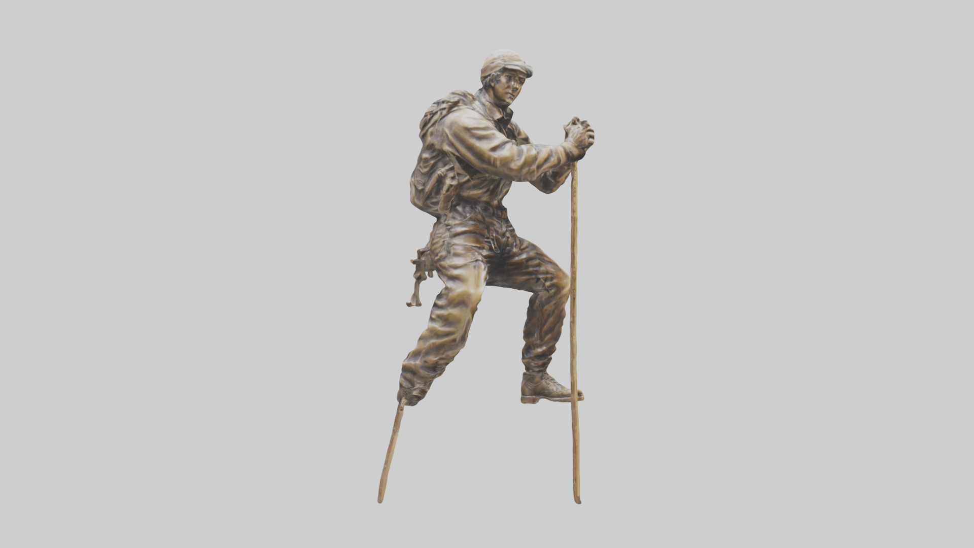 Mountain Climber Statue model Low-poly 3D model_13