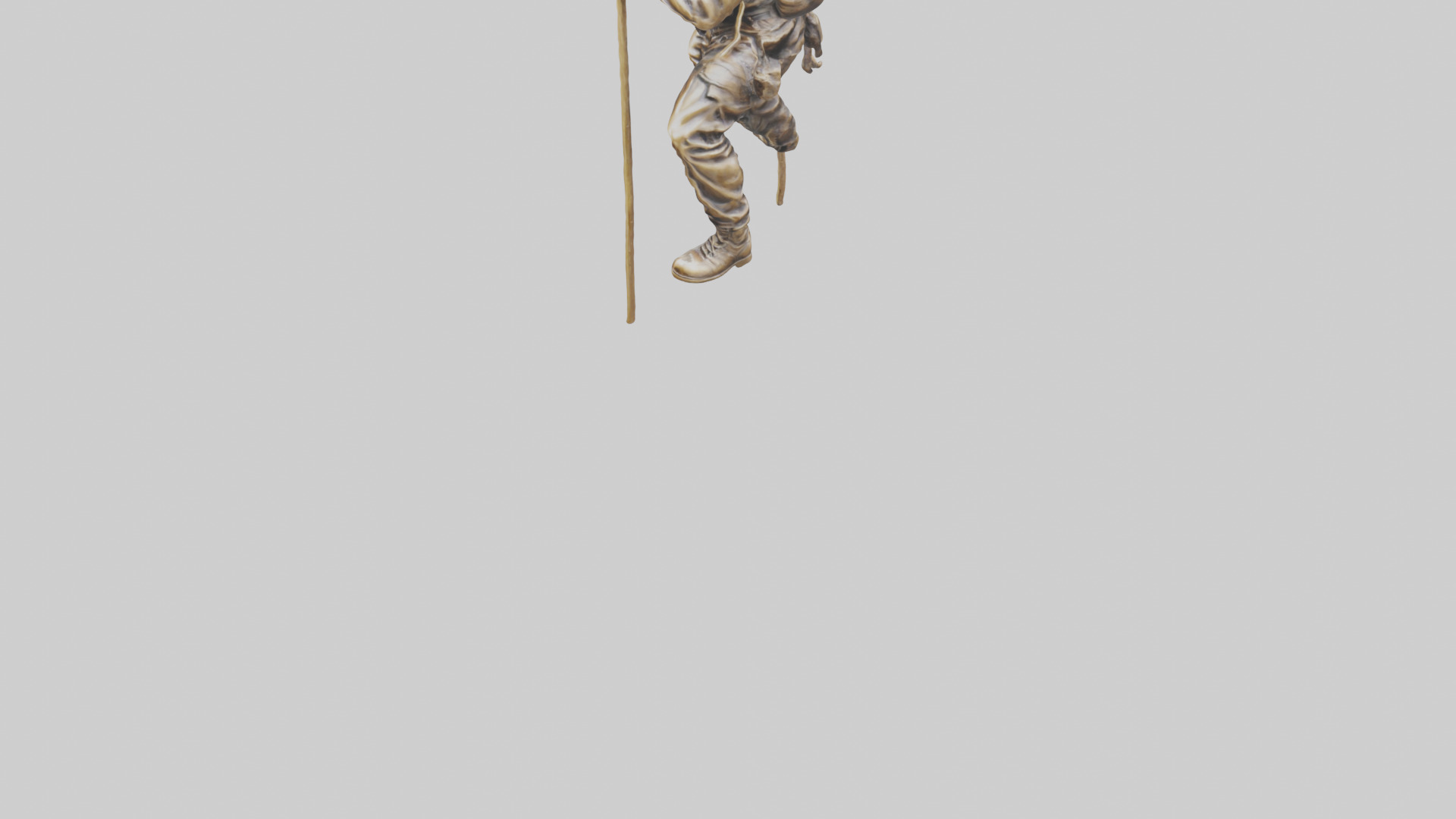 Mountain Climber Statue model Low-poly 3D model_7