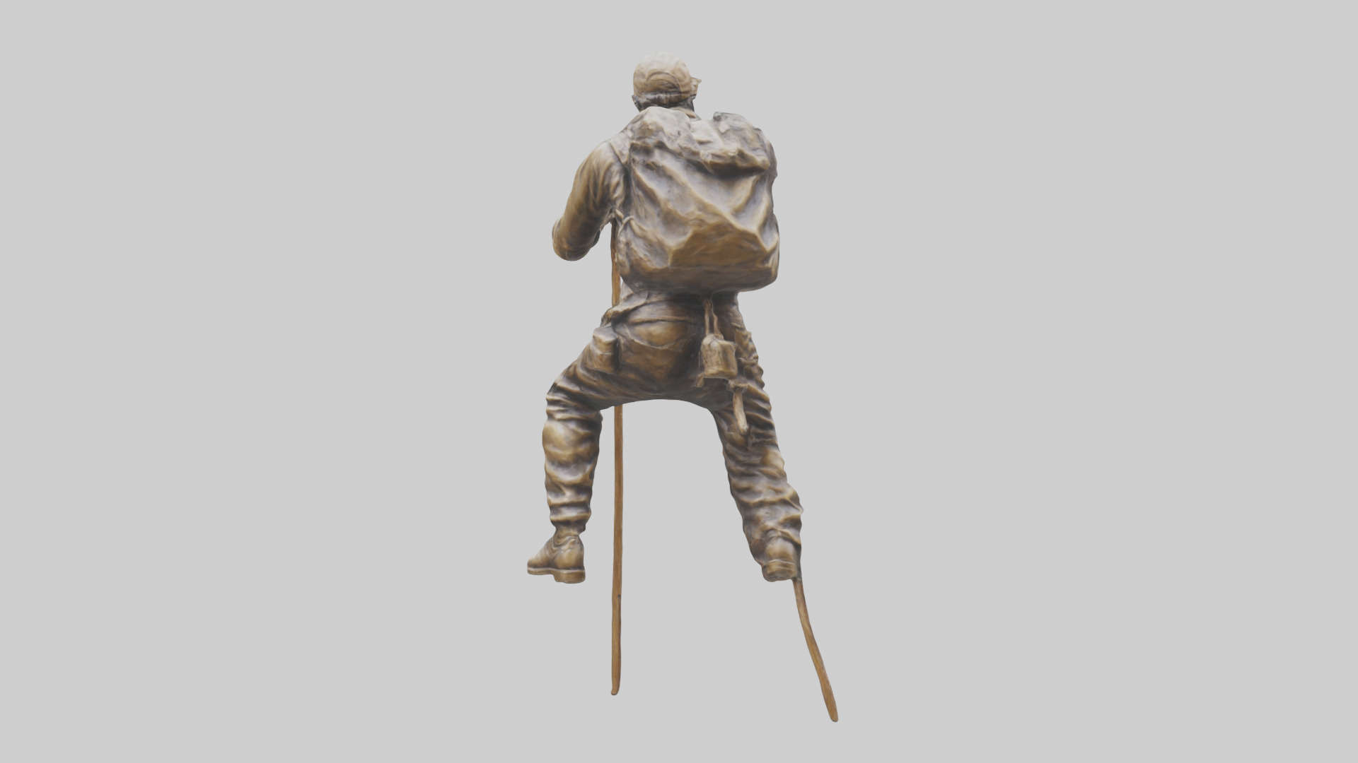 Mountain Climber Statue model Low-poly 3D model_3