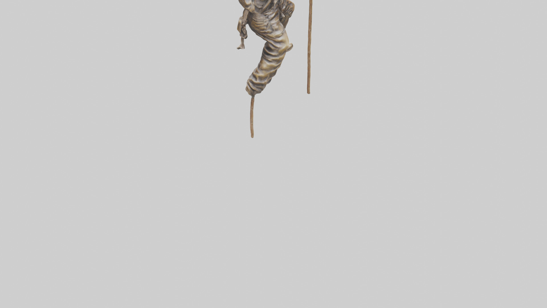 Mountain Climber Statue model Low-poly 3D model_6