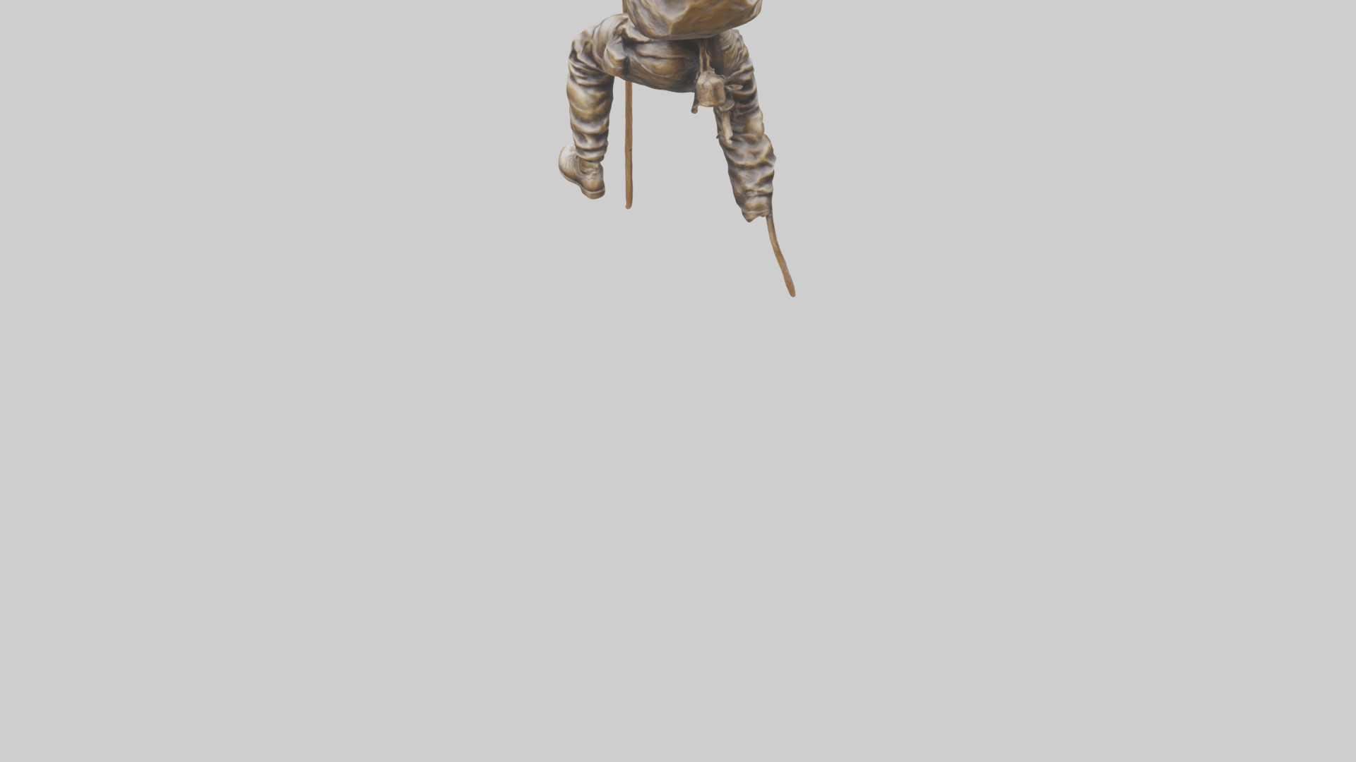 Mountain Climber Statue model Low-poly 3D model_5