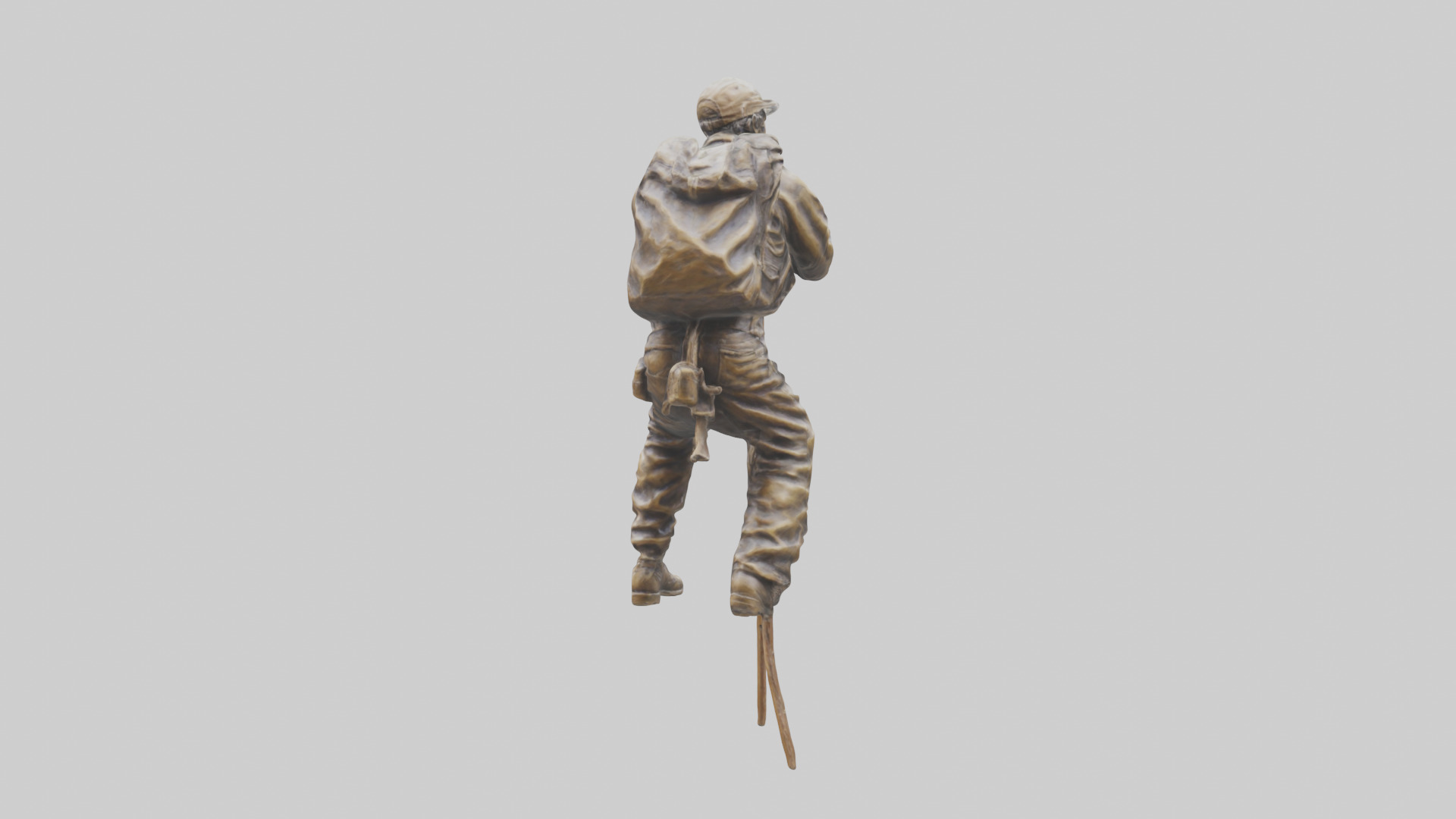 Mountain Climber Statue model Low-poly 3D model_2