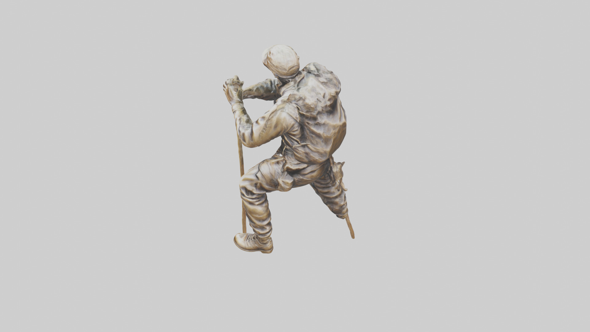 Mountain Climber Statue model Low-poly 3D model_17
