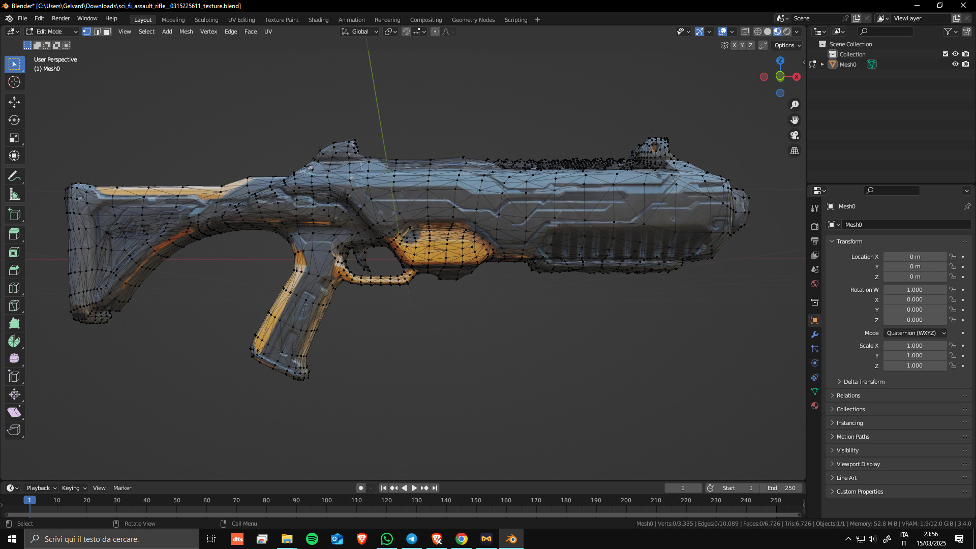 Sci-Fi Assault Rifle 03 Low Poly Game Ready Asset Low-poly 3D model_9