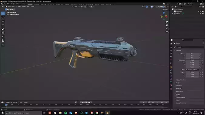 Sci-Fi Assault Rifle 03 Low Poly Game Ready Asset