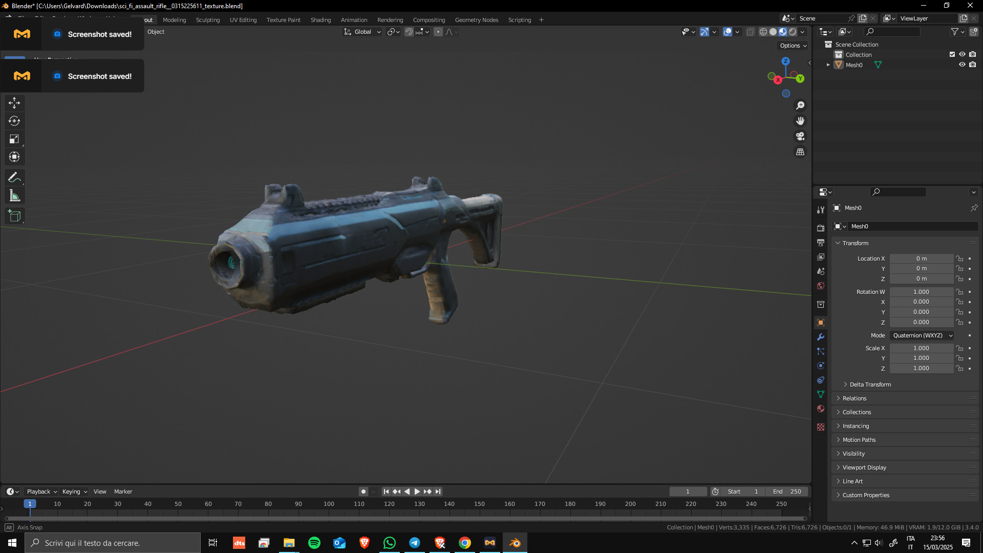 Sci-Fi Assault Rifle 03 Low Poly Game Ready Asset Low-poly 3D model_2
