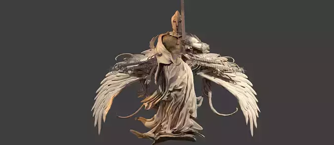Sir Lamorak knight statue winged 