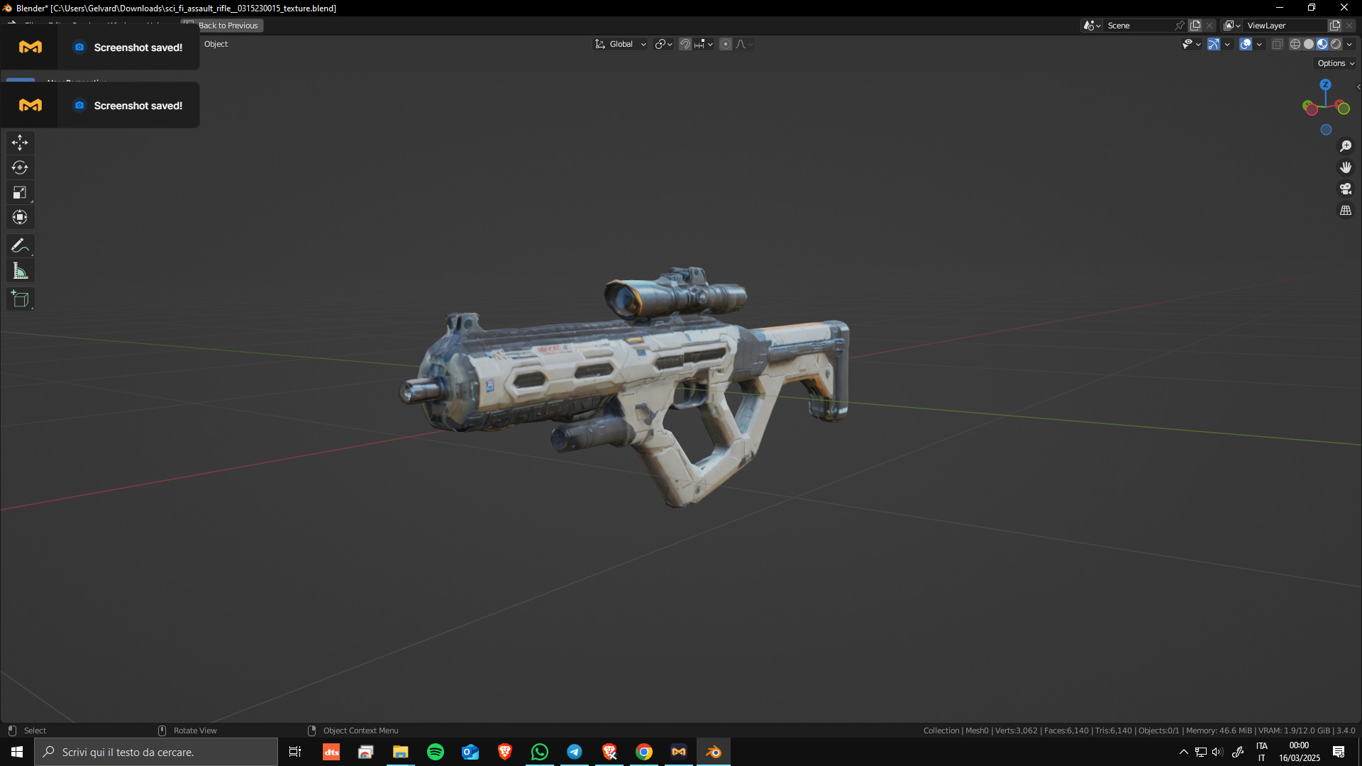 Sci-Fi Assault Rifle 04 Low Poly Game Ready Asset Low-poly 3D model_2