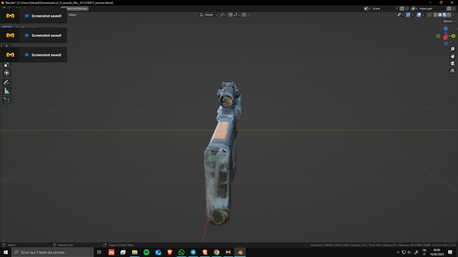 Sci-Fi Assault Rifle 04 Low Poly Game Ready Asset Low-poly 3D model_5