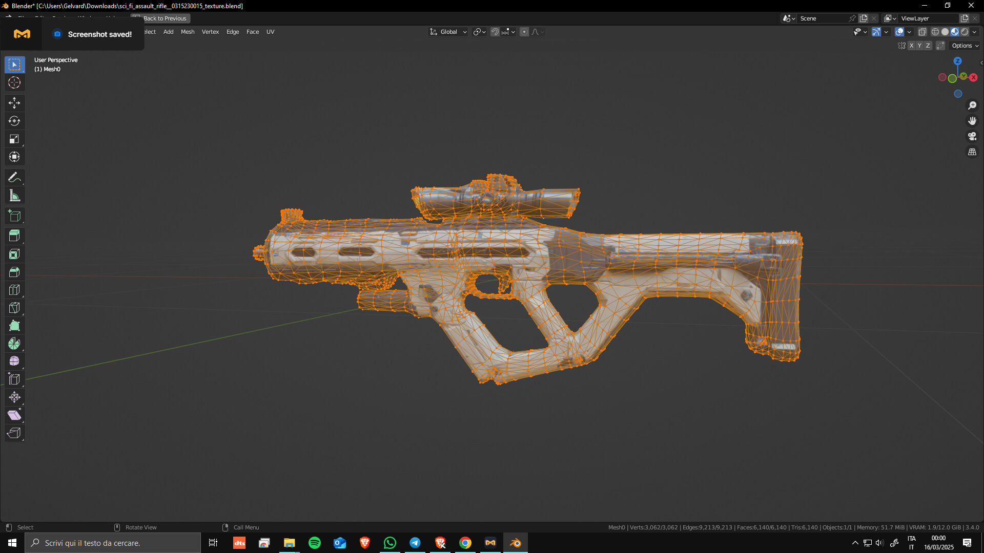 Sci-Fi Assault Rifle 04 Low Poly Game Ready Asset Low-poly 3D model_6
