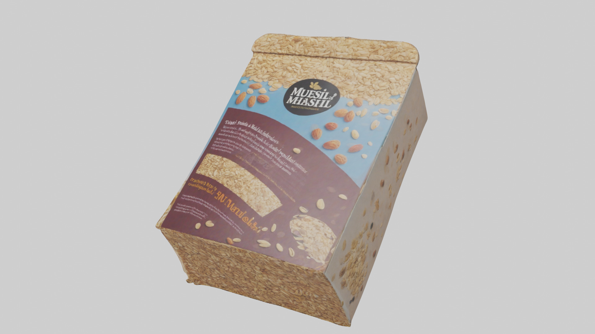Muesli Box model Low-poly 3D model_10