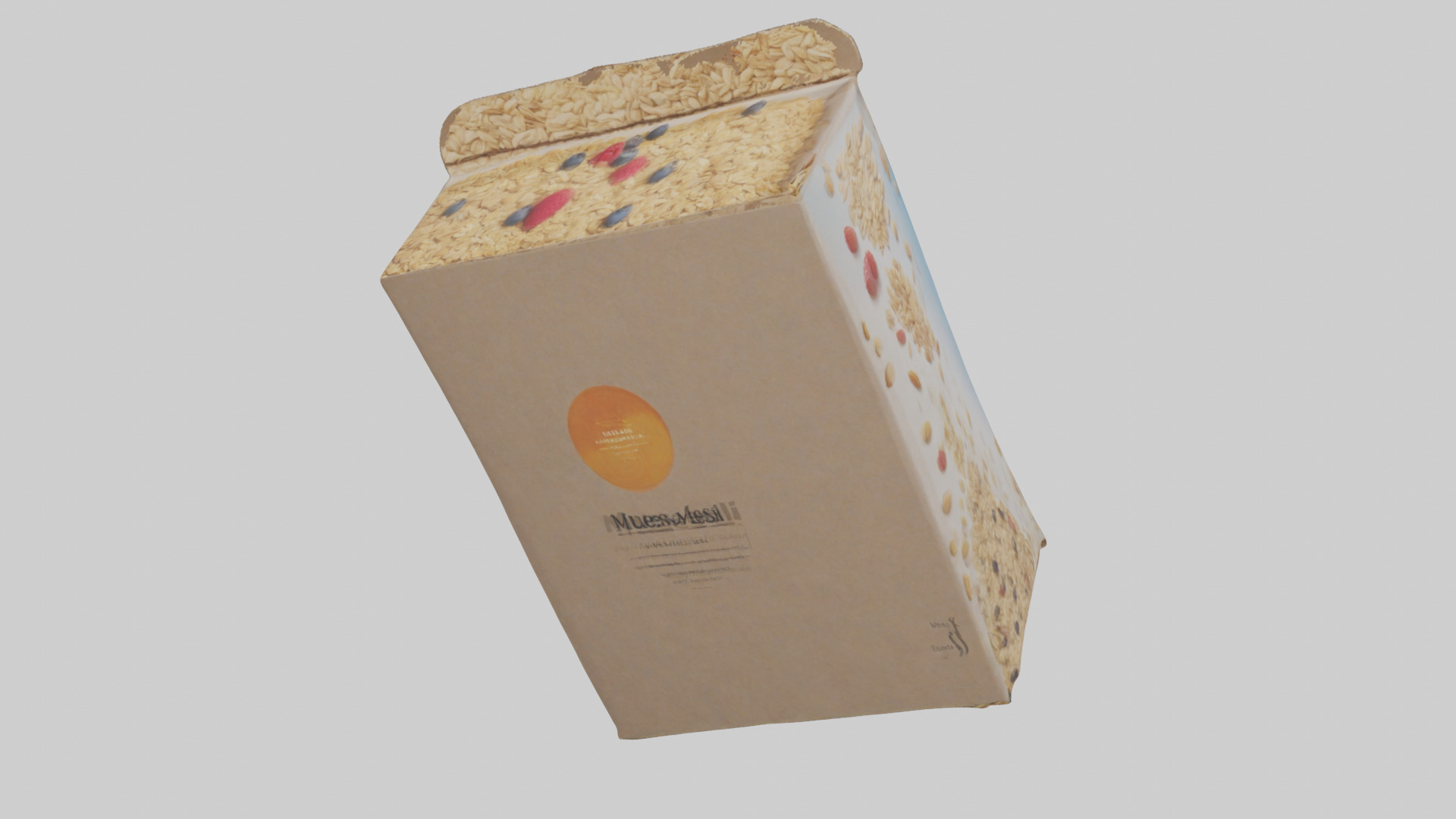 Muesli Box model Low-poly 3D model_2