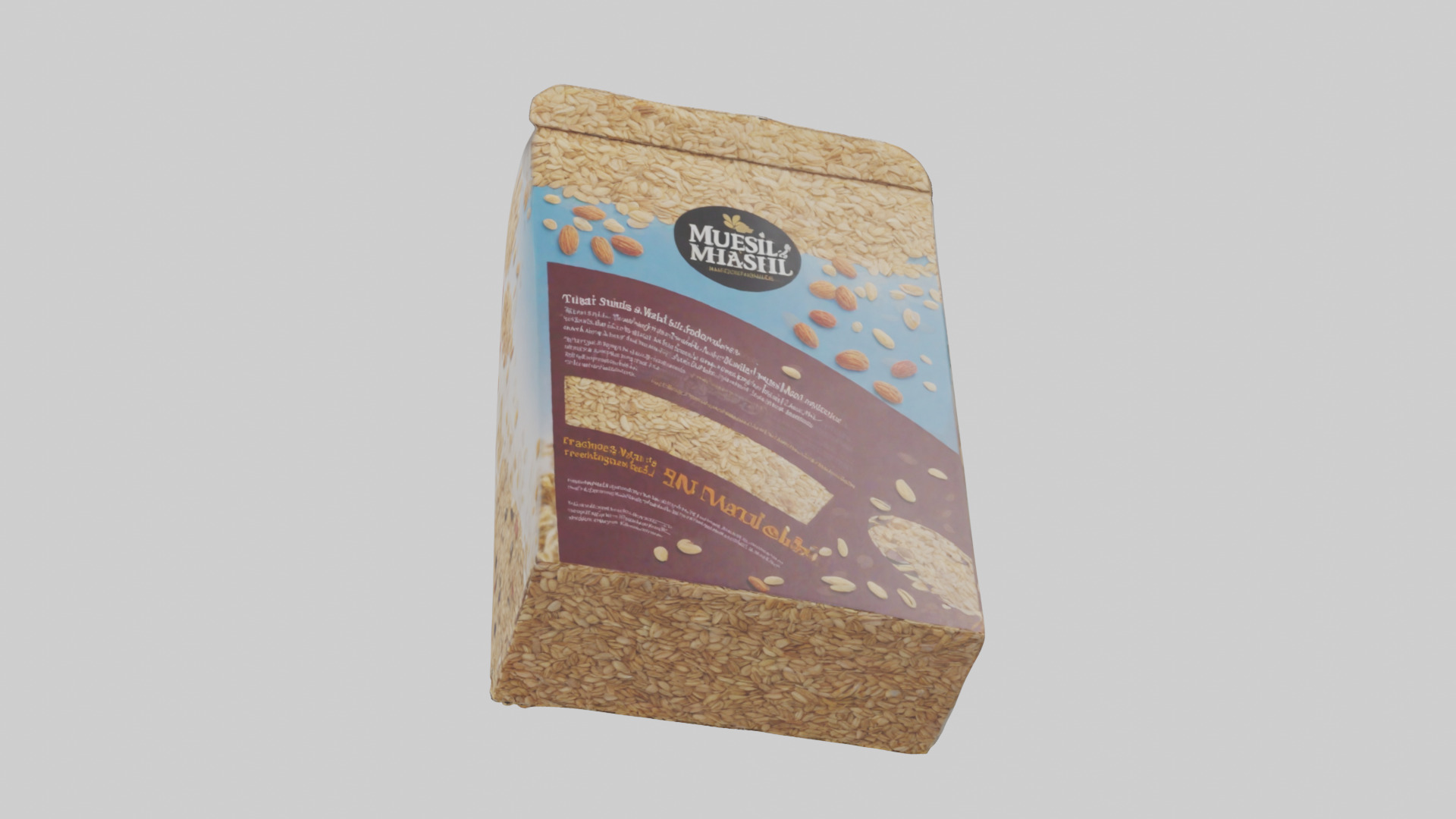 Muesli Box model Low-poly 3D model_9