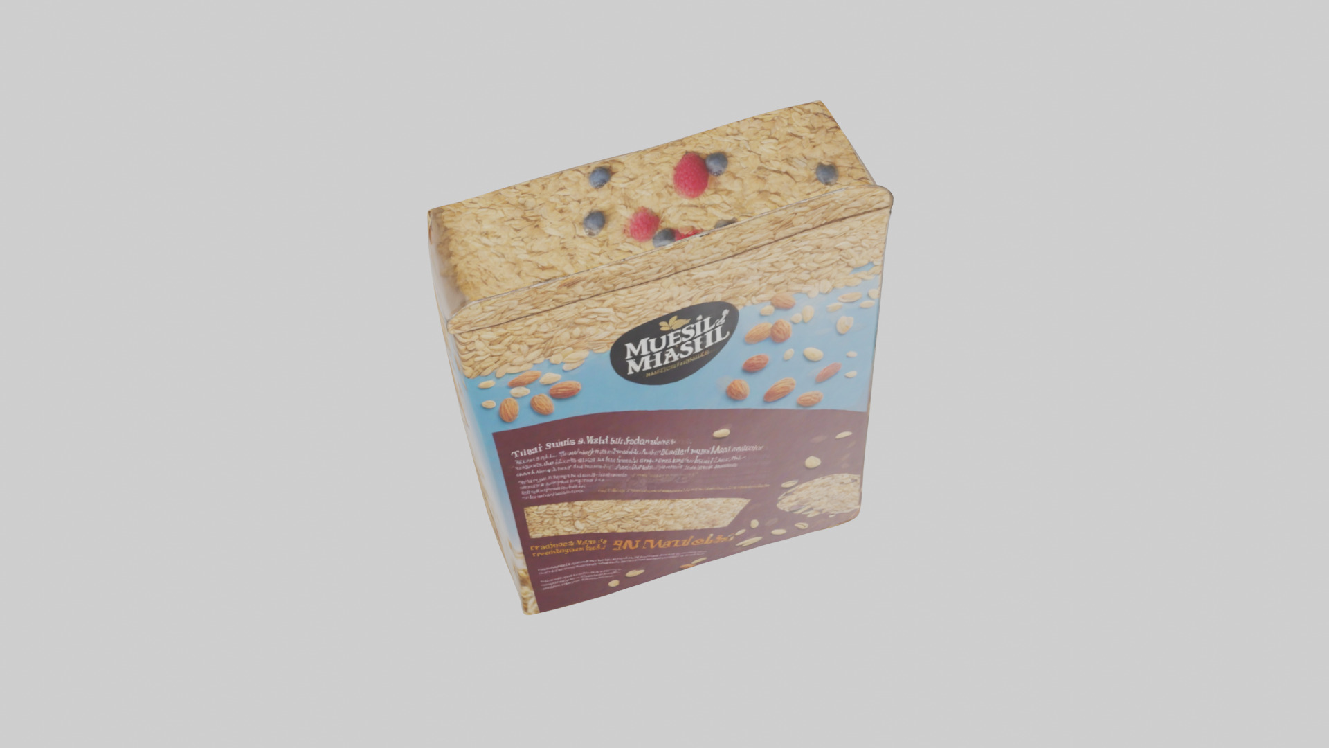Muesli Box model Low-poly 3D model_14