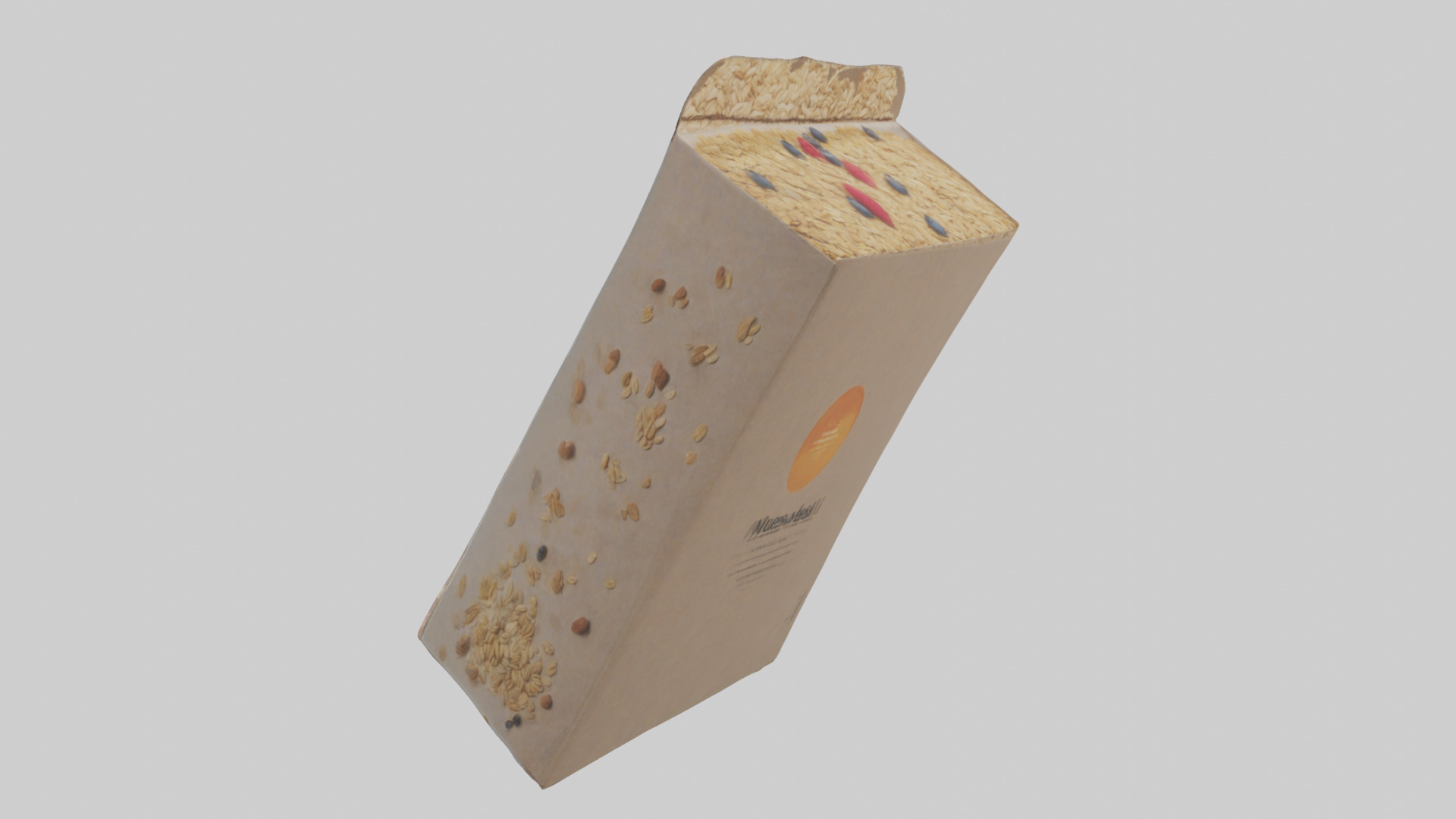 Muesli Box model Low-poly 3D model_1