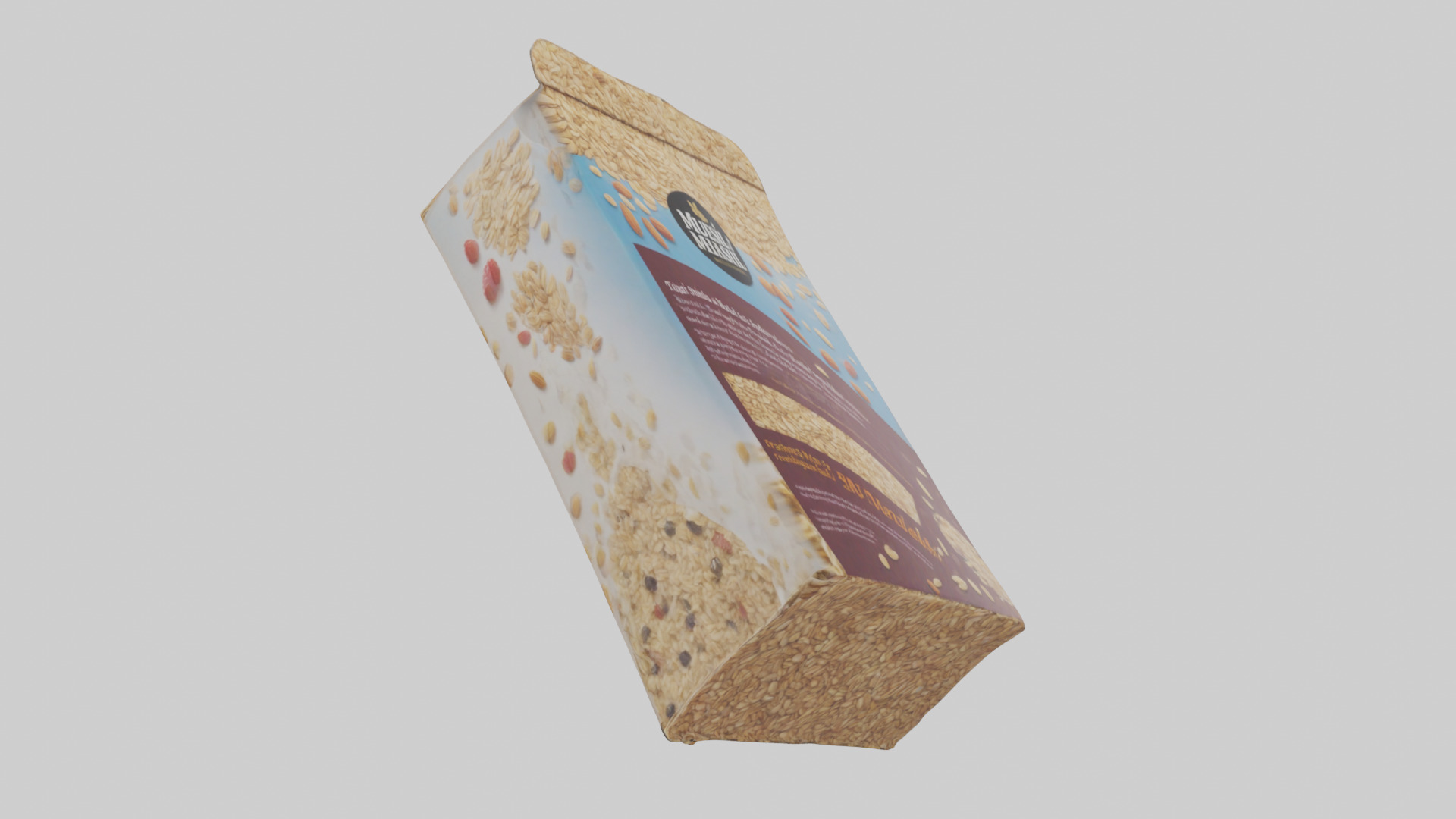 Muesli Box model Low-poly 3D model_11