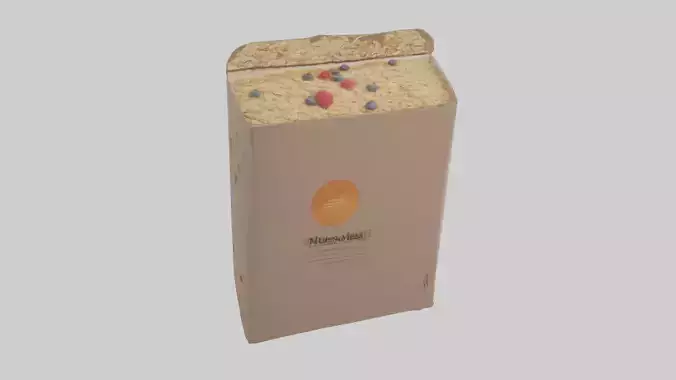 Muesli Box model Low-poly 3D model Muesli Box model Low-poly 3D model