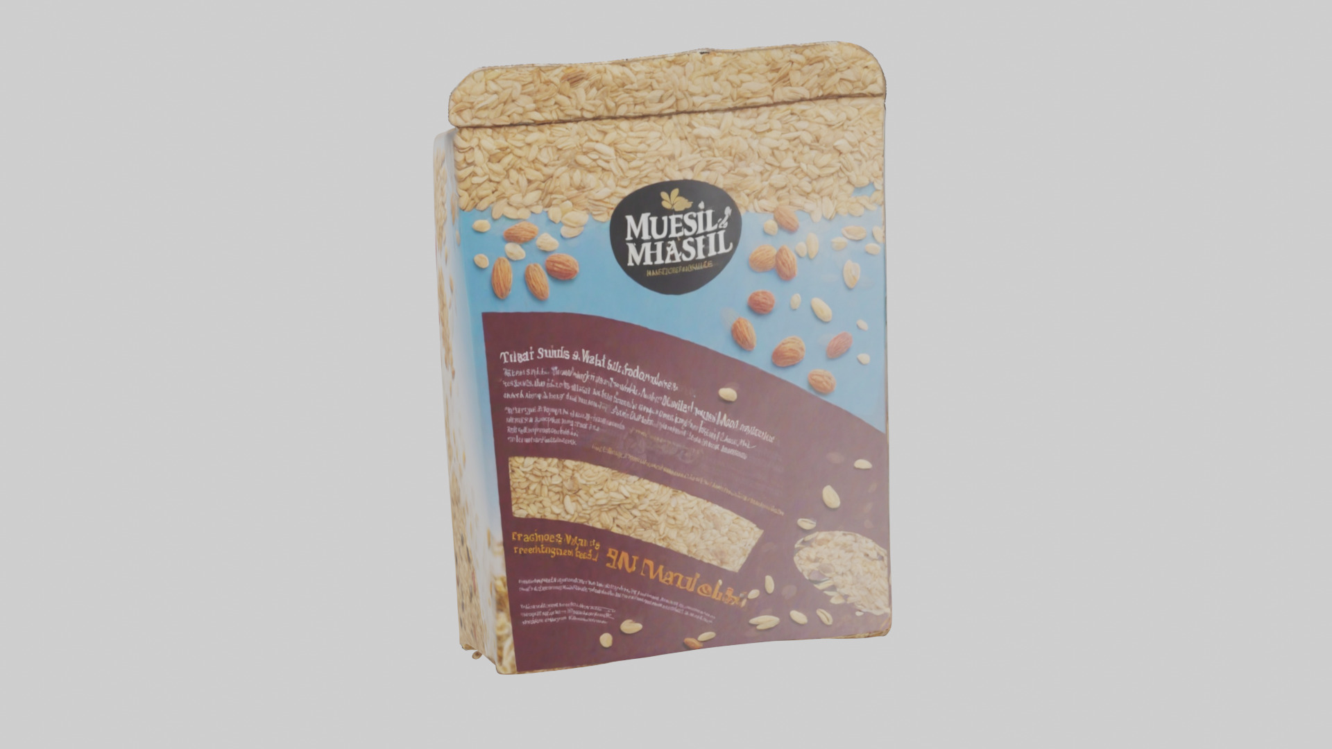 Muesli Box model Low-poly 3D model_16