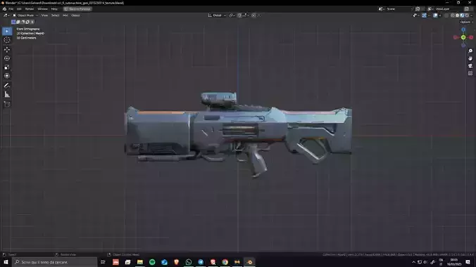 Sci-Fi Assault Rifle 05 Low Poly Game Ready Asset