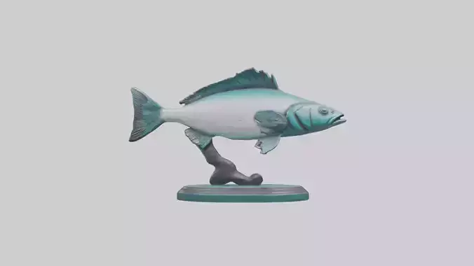 Mullet Fish statue model Low-poly 3D model Mullet Fish statue model Low-poly 3D model