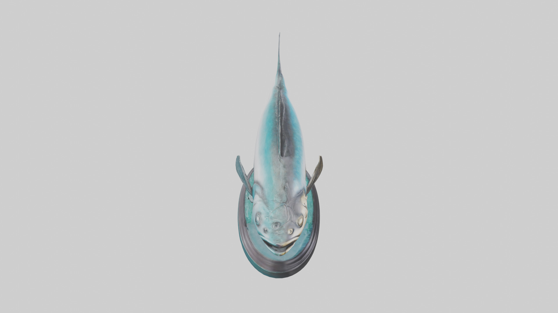 Mullet Fish statue model Low-poly 3D model_18