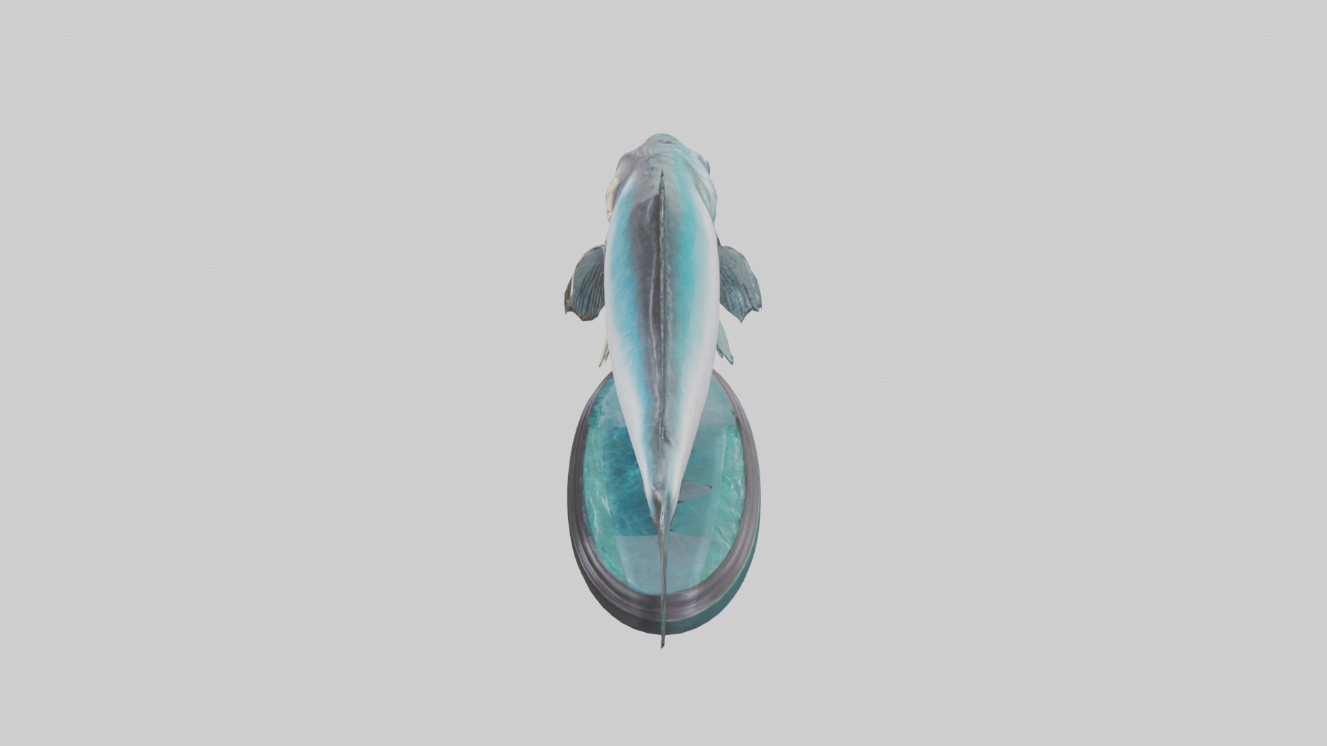Mullet Fish statue model Low-poly 3D model_17