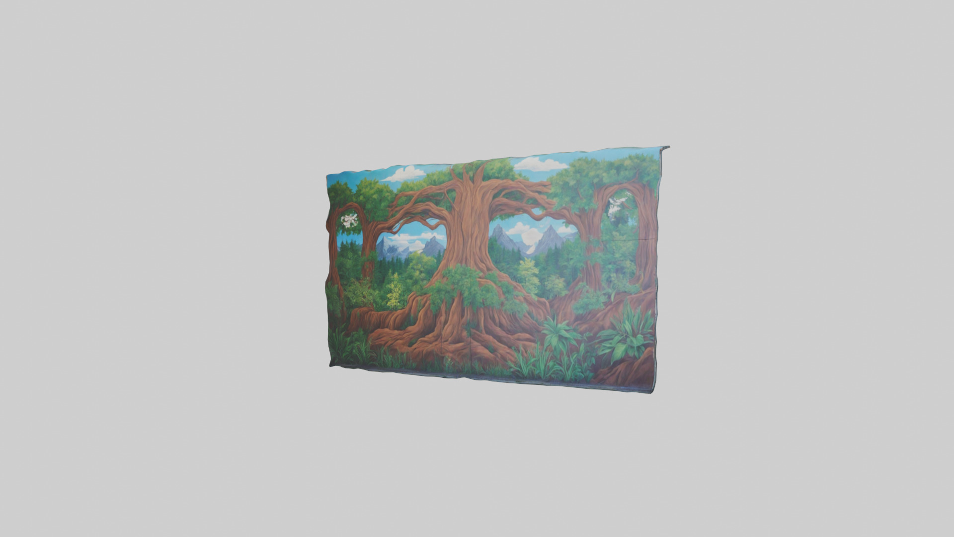 Murals with Nature Themes Low-poly 3D model_8