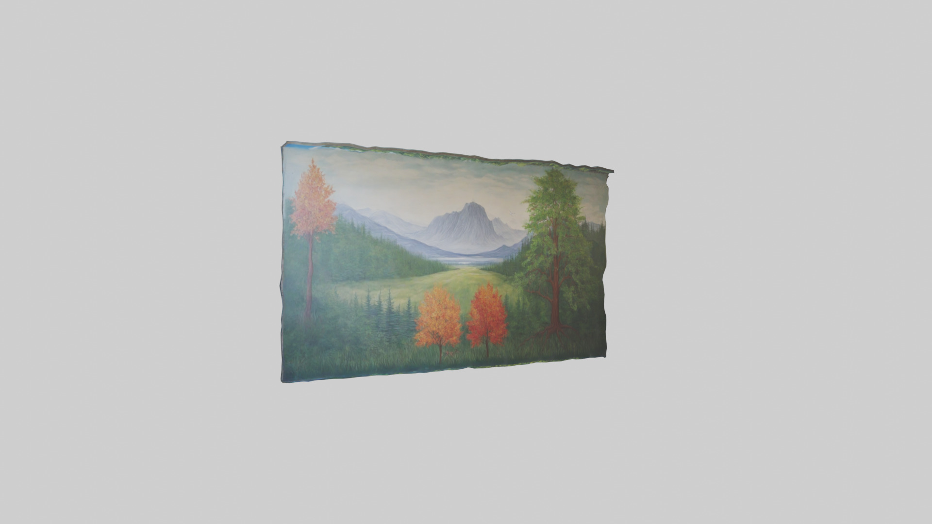 Murals with Nature Themes Low-poly 3D model_1