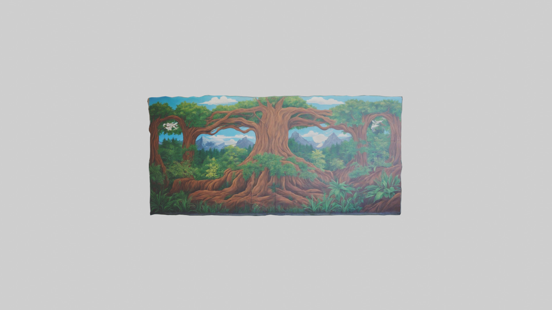 Murals with Nature Themes Low-poly 3D model_9