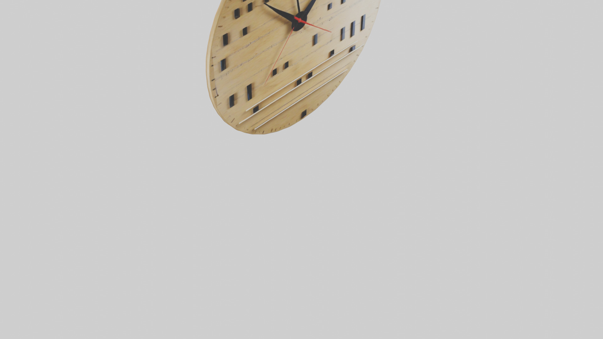 Music Wall Clock model Low-poly 3D model_6