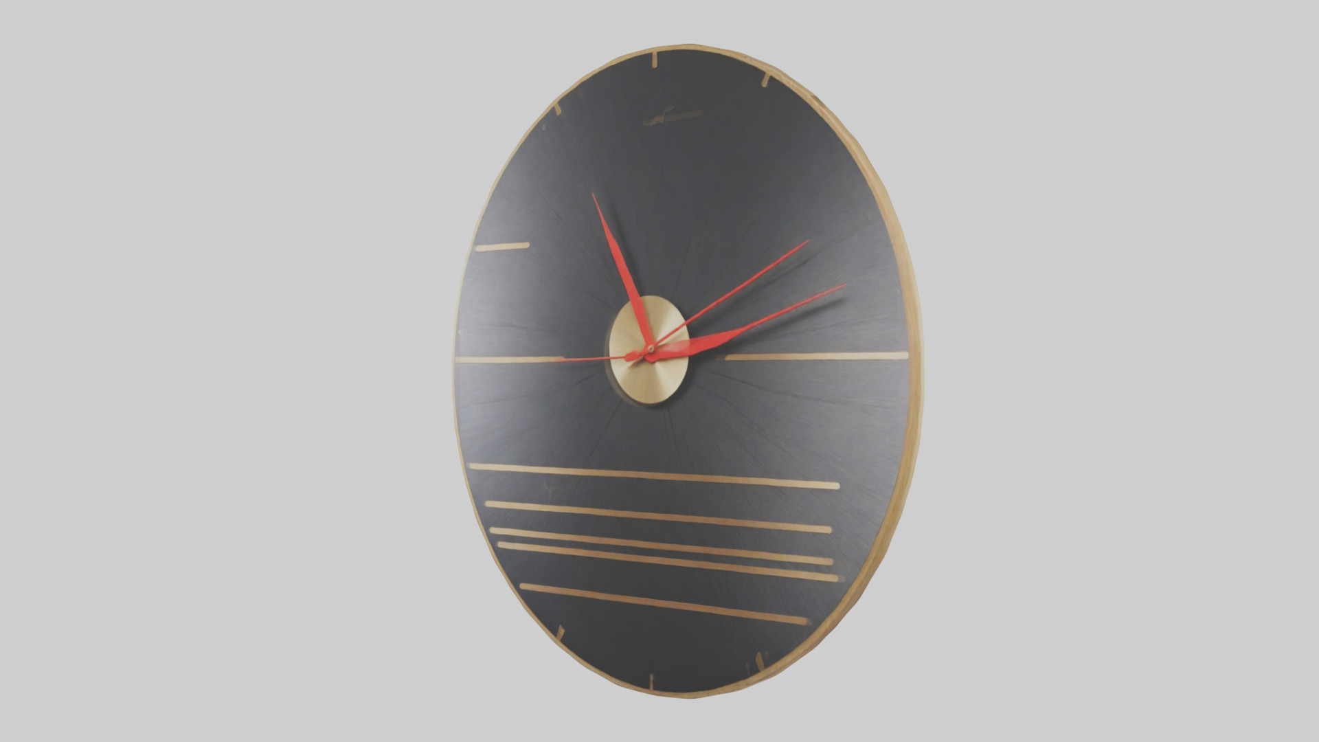 Music Wall Clock model Low-poly 3D model_2