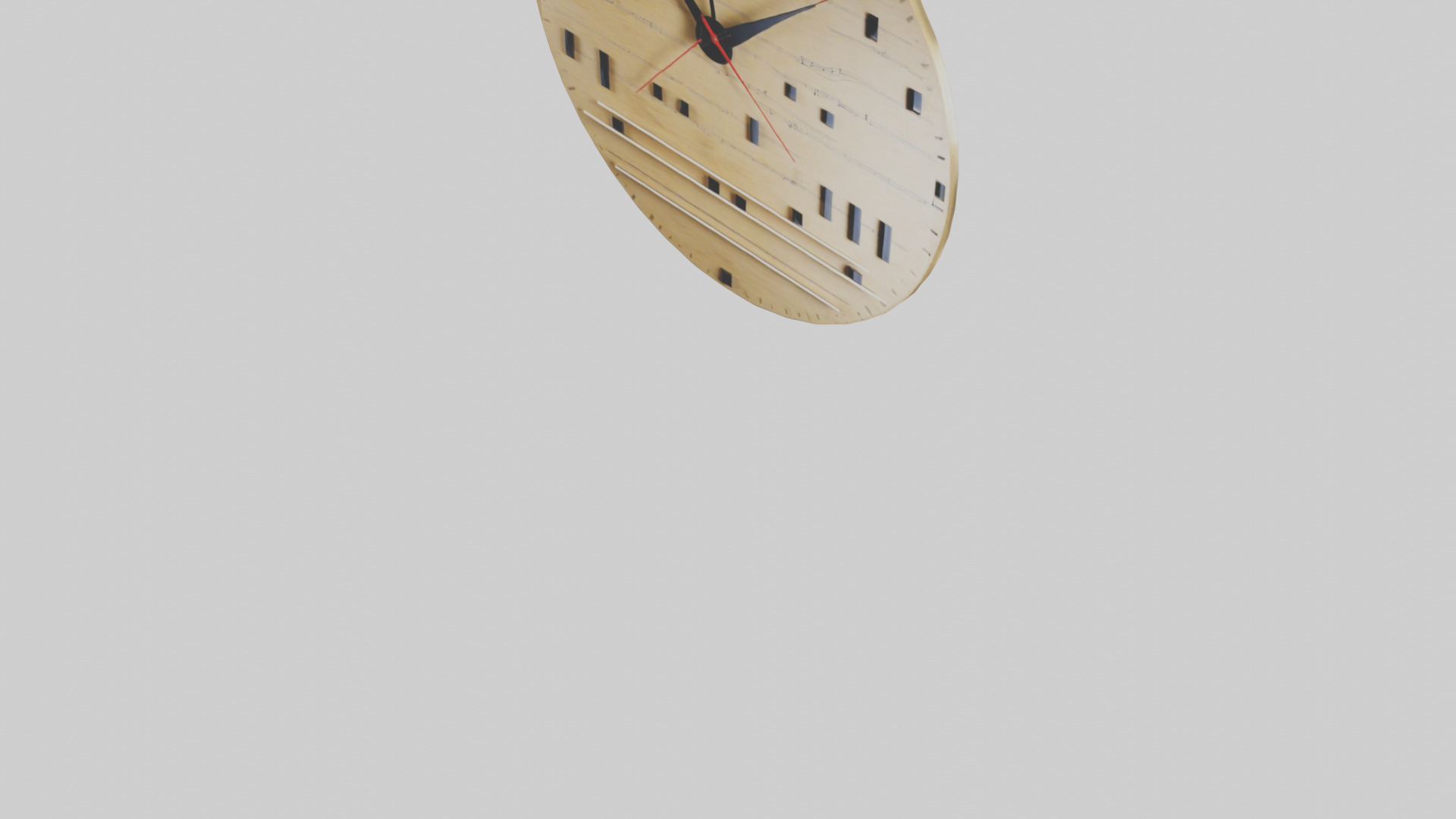 Music Wall Clock model Low-poly 3D model_5