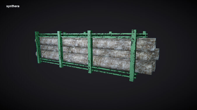 Construction Pipe Stack 02 3D model