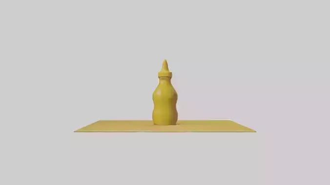 Mustard Bottle model Low-poly 3D model