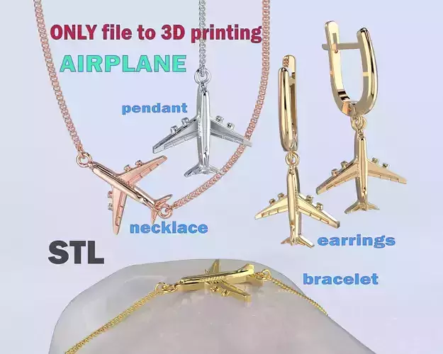 Jewelry AIRPLANE pendant earrings